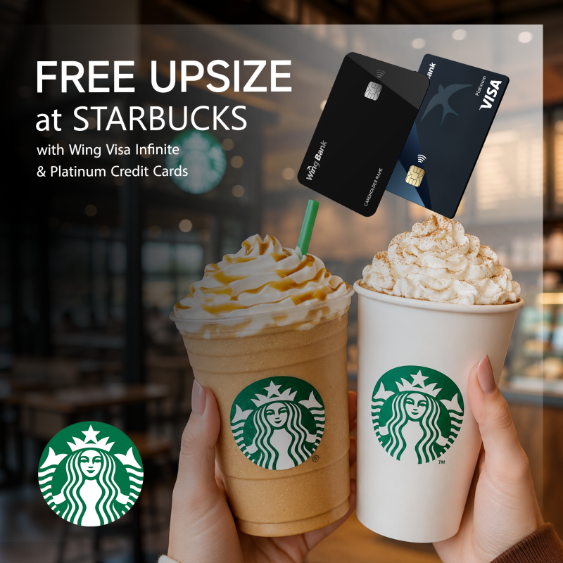 FREE UPSIZE at Starbucks