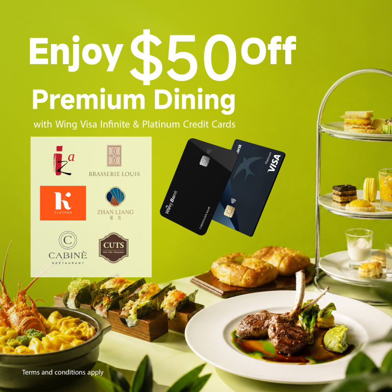 Enjoy $50 OFF a La Carte Menus at Participating Restaurants