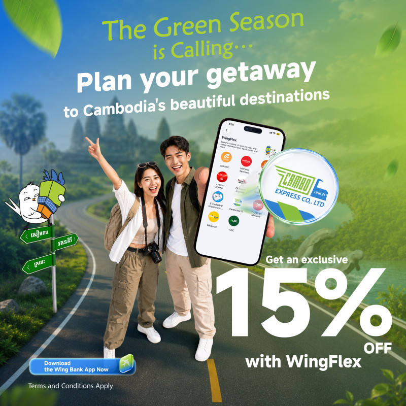 Book a Cambolink21 Bus Ticket on WingFlex & Enjoy 15% OFF