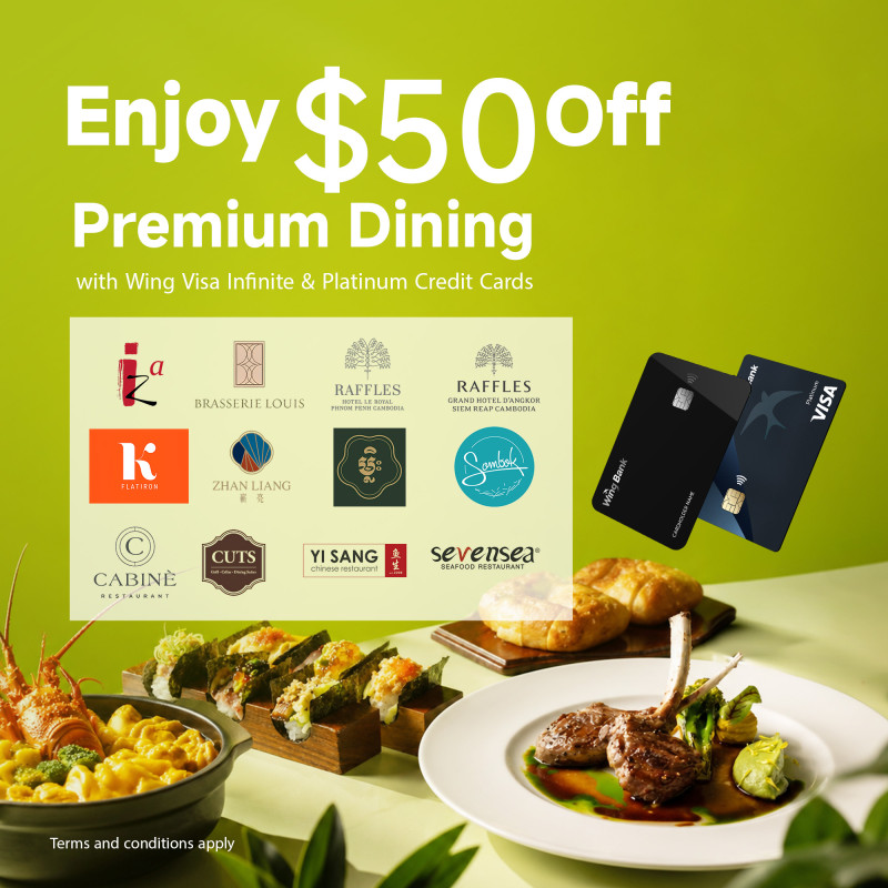 Enjoy $50 OFF a La Carte Menus at Participating Restaurants