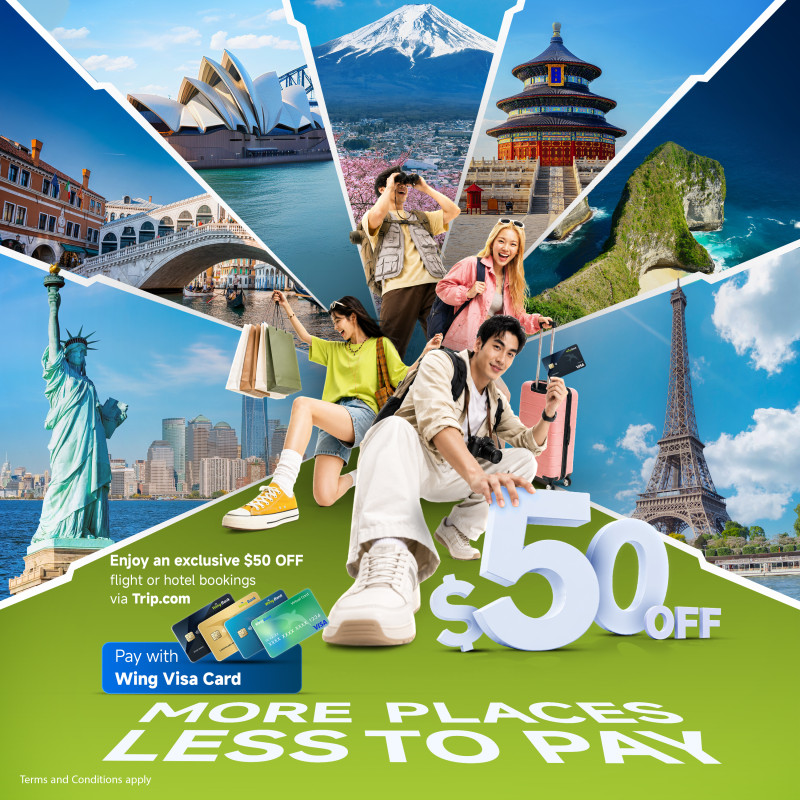 Let’s Travel more, but BIGGER deal—Save USD 50 with Wing Visa