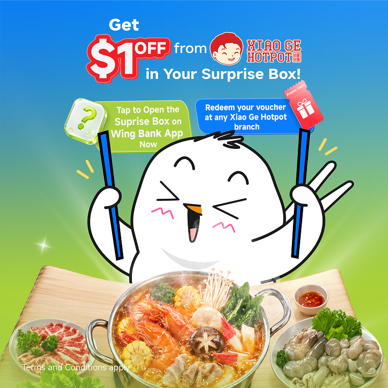 Get a $1 Xiao Ge Voucher from the Surprise Box