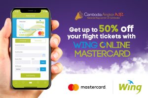 Get up to 50% Off on Cambodia Angkor Air Ticket with Wing Online MasterCard