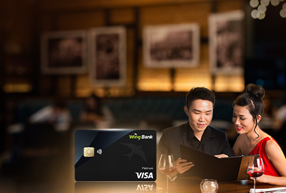 Enjoy a complimentary set menu or high tea  for two with the Wing Visa Platinum Card