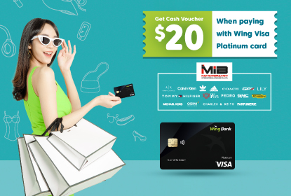 Get a $20 Cash Voucher when paying <br></noscript> Wing Visa Platinum Card