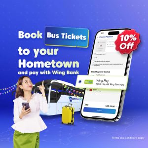 Get 10% off on Bus, Ferry, and Taxi Bookings on Camboticket with Wing Bank