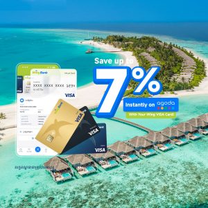 Book Your Stay and <br/>Save 7% with Wing Bank<br/> Visa card!