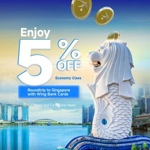 Fly to Singapore with 5% OFF!